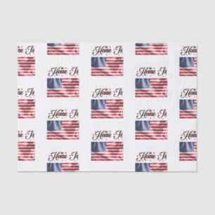 Home Is the United States Flag Happy 4th Of July Tissue Paper