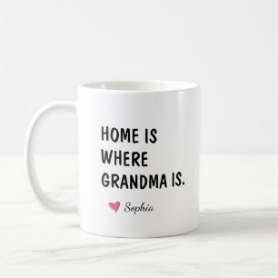 Home Is Where Grandma Is Personalised Mother Gift Coffee Mug