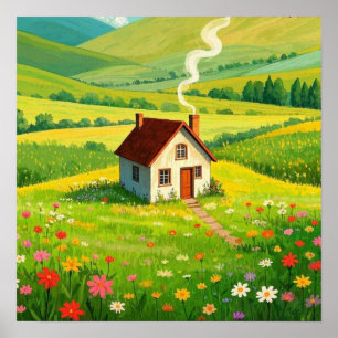 Home is Where Mom Is Cozy cottage Poster