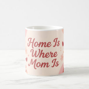 Home Is Where Mom Is Heartfelt Design Coffee Mug
