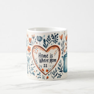 Home is Where Mom Is Mother’s Day Doodle Gift Coffee Mug