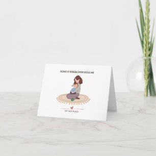 Home Is Where Mum Hugs Me Cosy Mum Quote Thank You Card