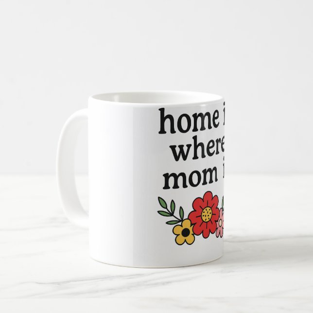 Home Is Where Mum Is Coffee Mug (Front Left)