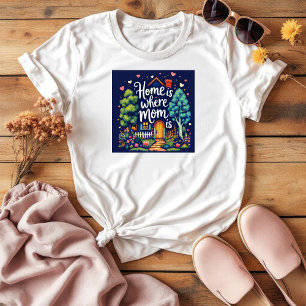 Home Is Where Mum Is Cosy Family Love T-Shirt