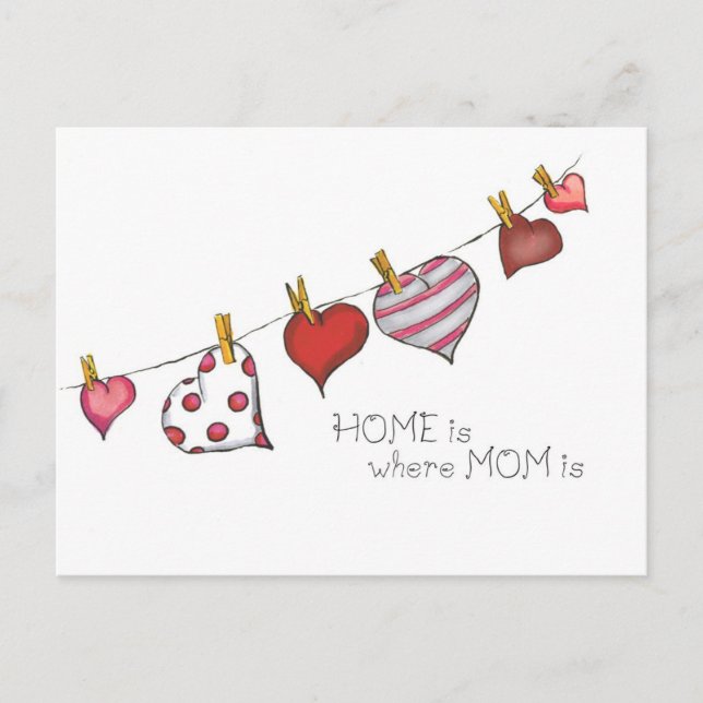 Home is where Mum is - Design for Mum Postcard (Front)