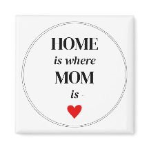 Home is where Mum is Magnet Simple Cute Gift 