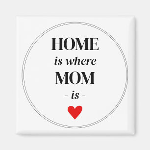 Home is where Mum is Magnet Simple Cute Gift 