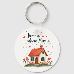 Home Is Where Mum Is– Sweet Heartfelt Mother’s Day Key Ring
