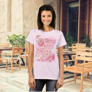 Home Is Where Mum Is T-Shirt – Romantic Pink Rose