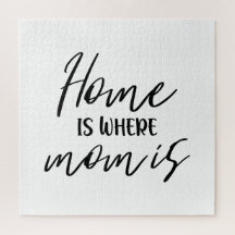 Home is where Mum is typography Quote Sweet Mother