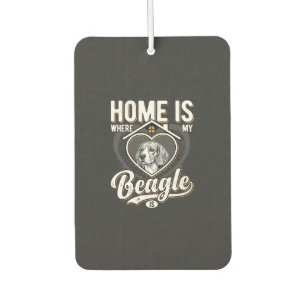 Home Is Where My Beagle Is_1 Car Air Freshener