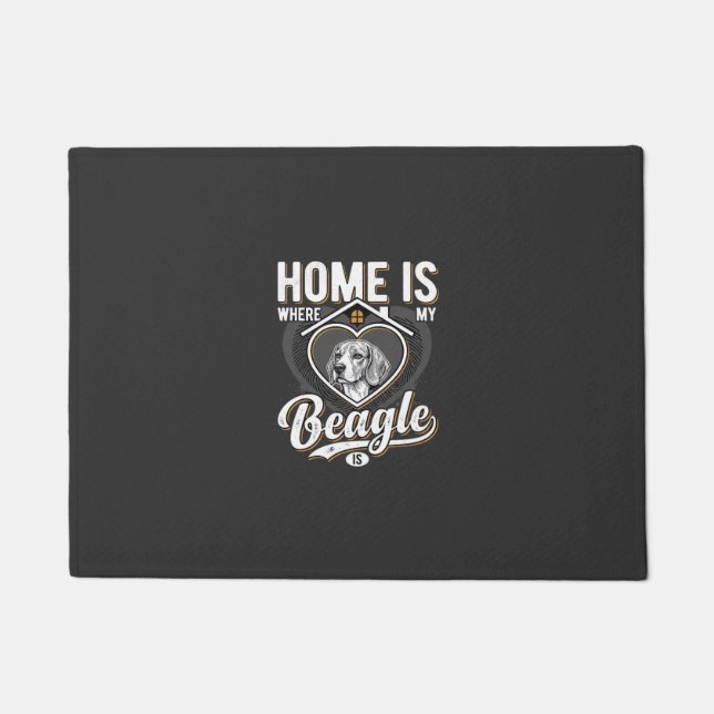 Home Is Where My Beagle Is_1 Doormat (Front)