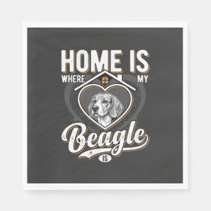 Home Is Where My Beagle Is_1 Napkin