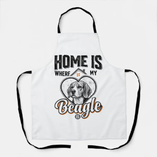 Home Is Where My Beagle Is Vintage Dog Design_1 Apron
