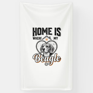 Home Is Where My Beagle Is Vintage Dog Design_1 Banner