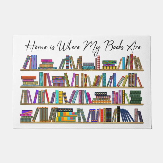 Home is Where My Books Are Doormat (Front)