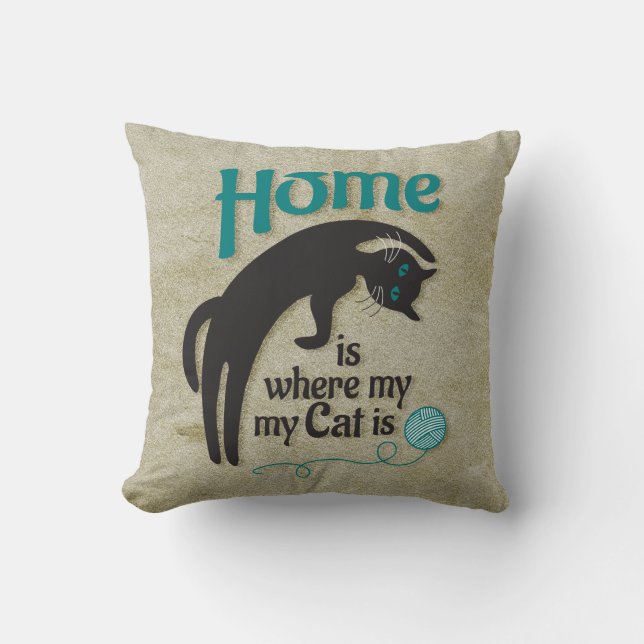 Home is where my cat is cushion (Front)