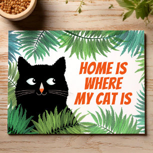 Home is where my cat is moving announcement  postcard