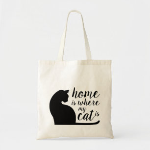 Home Is Where My Cat Is Tote Bag
