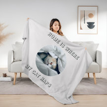 Home is where my cat naps custom photo