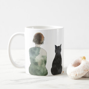 Home is Where My Cats Are Watercolor Cat Mum  Coffee Mug
