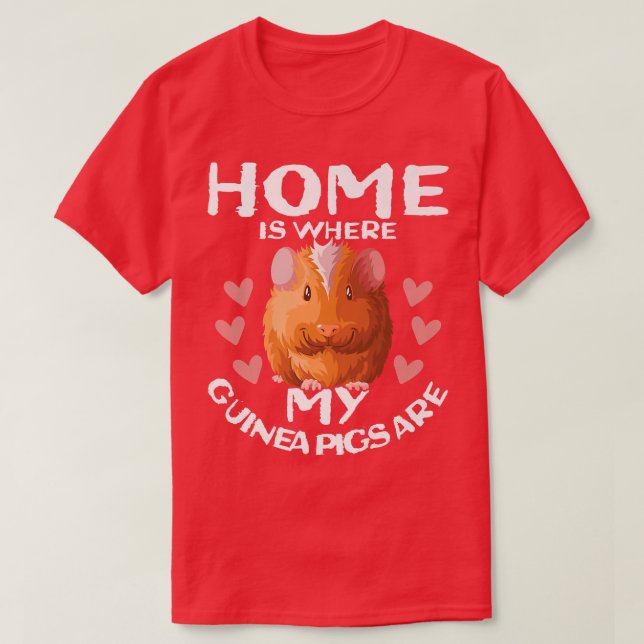 Home is where my Guinea Pigs are Mum Costume Mama  T-Shirt (Design Front)