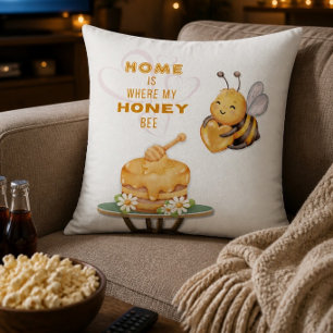 Home is Where My Honey Bee Pillow