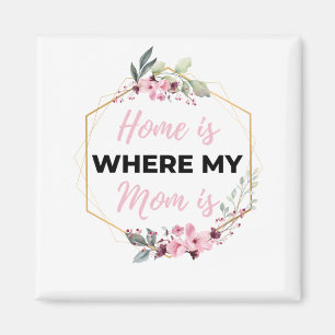Home Is Where My Mum Is black Magnet