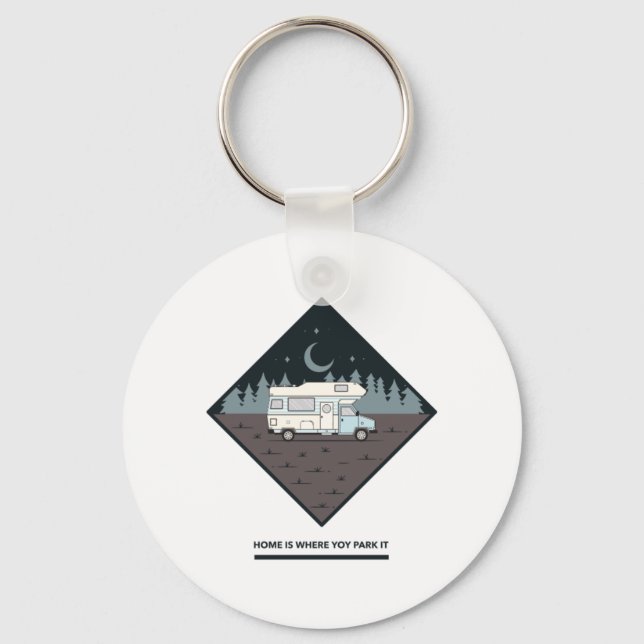 Home Is Where My Van Is  Key Ring (Front)