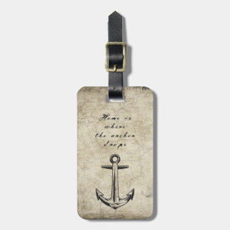 Home is where the anchor drops luggage tag