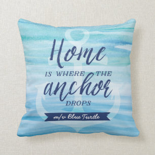 Home is Where the Anchor Drops (Personalised) Cushion