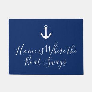 Home is Where the Boat Sways Anchor Doormat