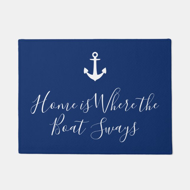 Home is Where the Boat Sways Anchor Doormat (Front)