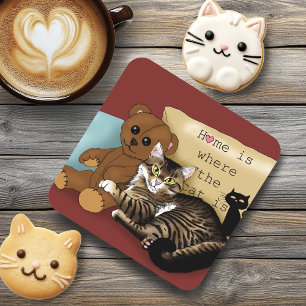 Home is Where the Cat is... Coaster