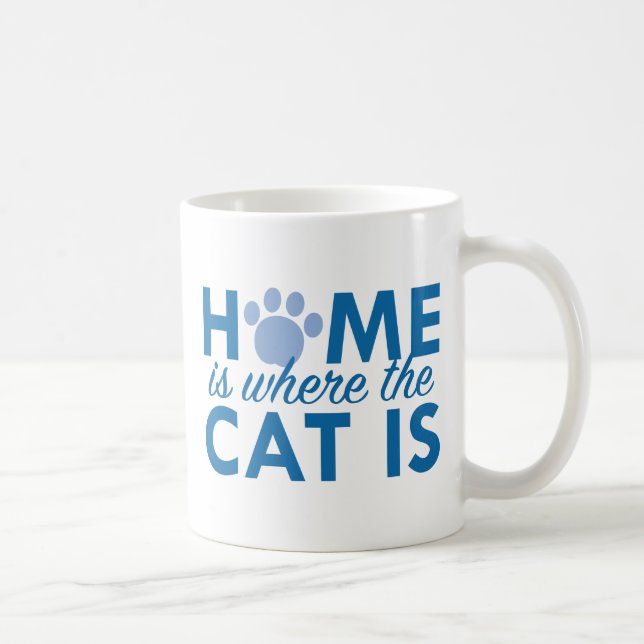 Home Is Where The Cat Is Coffee Mug (Right)