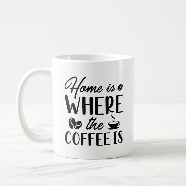 Home Is Where The Coffee Is Coffee Mug (Left)