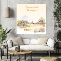 "Home is where The Cottage Is" Rustic Wildflowers