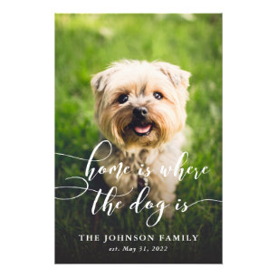 Home is Where the Dog Is Custom Photo Art Vertical