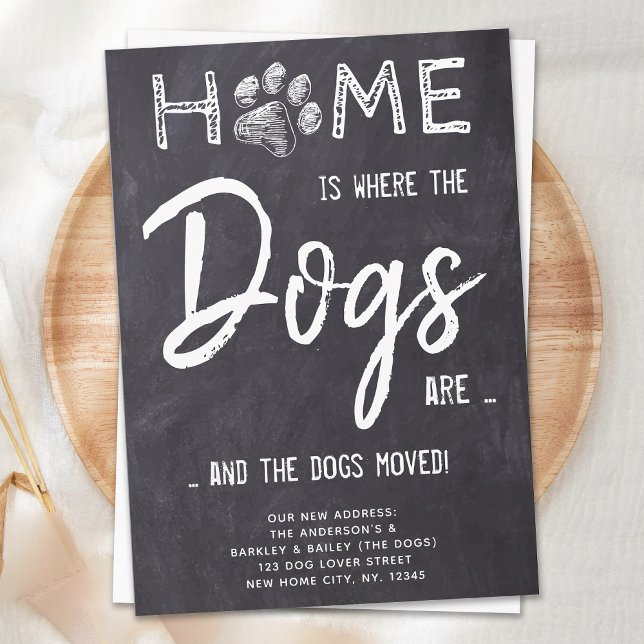Home Is Where The Dogs Are Personalised Dog Moving Announcement (Creator Uploaded)