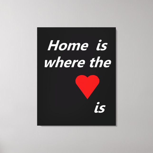 Home Is Where The Heart Is  Canvas Print (Front)