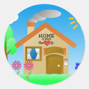 Home is Where the Heart is Classic Round Sticker