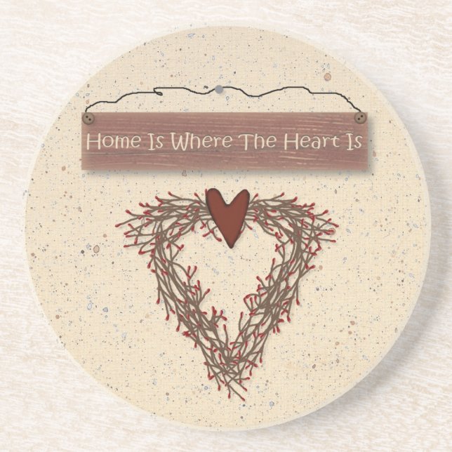 Home Is Where The Heart Is Coaster (Front)