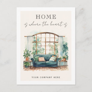 Home is Where the Heart is Cosy Realty  Postcard