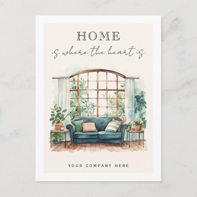 Home is Where the Heart is Cosy Realty  Postcard (Front)