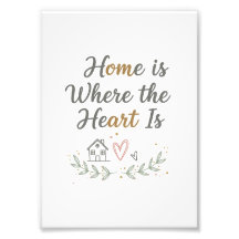 Home Is Where the Heart Is – Cosy Wall Art Quote