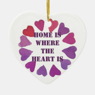 home is where the heart is heart pendent ceramic tree decoration