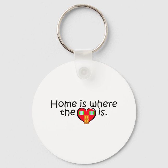 Home Is Where The Heart Is Key Ring (Front)