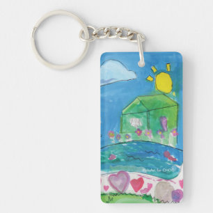 Home is Where the Heart Is - KidsArt for CHOC Key Ring