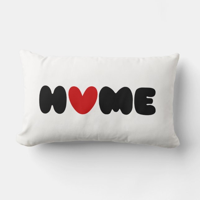 Home Is Where The Heart Is Lumbar Cushion (Front)