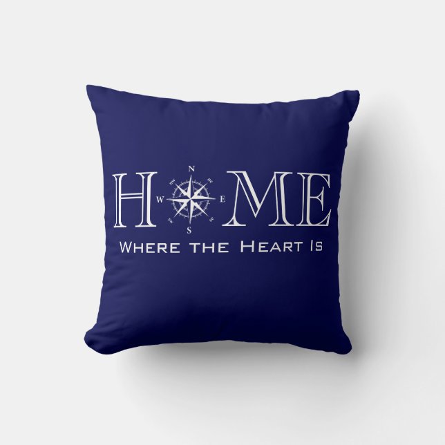 Home is where the Heart Is, nautical design Cushion (Front)